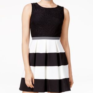 Speechless Black and White Formal Dress